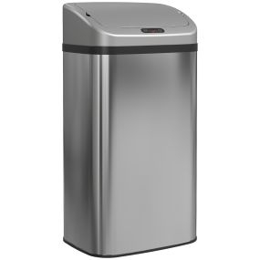 Cubo de basura de cocina automático 48 L de acero inoxidable con sensor infrarrojo plata