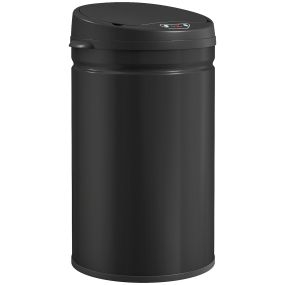 Cubo de basura de cocina automático 30 L de acero inoxidable negro con sensor infrarrojo y cierre automático