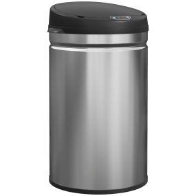 Cubo de basura de cocina automático 30 L de acero inoxidable con sensor infrarrojo plata