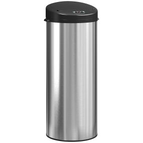 Cubo de basura de cocina automático 55 L de acero inoxidable plateado con sensor infrarrojo