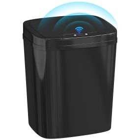 Cubo de basura de cocina automático 15 L con sensor infrarrojo, modo manual, negro