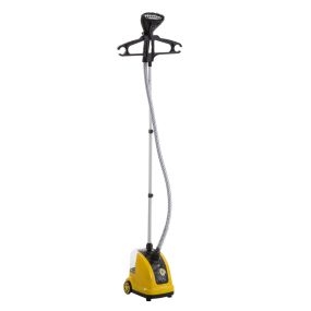 Centro de planchado vertical 1950W amarillo con depósito 1,4 L y temperatura ajustable 11 niveles