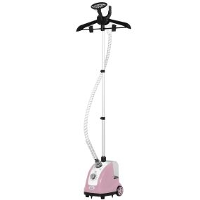 Centro de planchado vertical rosa 1950W con depósito 1,4 L y 11 niveles de temperatura