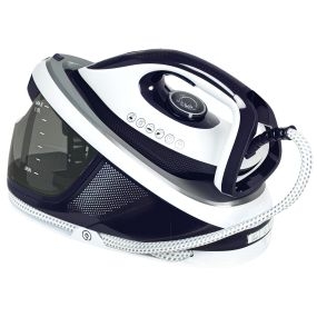 Centro de planchado 2600W 100 g/min 8 bares suela cerámica azul depósito 1,5 L