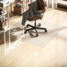 Alfombrilla protectora para suelos 120x120 cm transparente para silla de escritorio