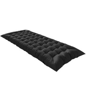 Esterilla de camping plegable portátil con correas antideslizante 8 cm negro