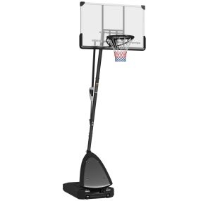 Canasta de baloncesto para exterior ajustable 150-305 cm portátil con ruedas y base rellenable