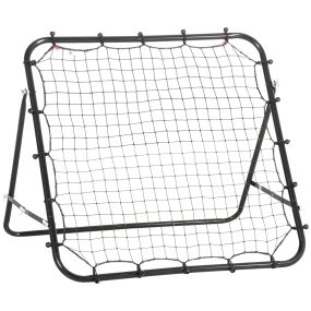 Red de rebote de metal con ángulo ajustable y 20 cuerdas elásticas 96x80x96 cm negro