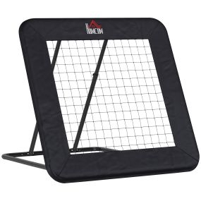 Red de rebote plegable para entrenamiento de fútbol y béisbol 128x118x108-120 cm negro