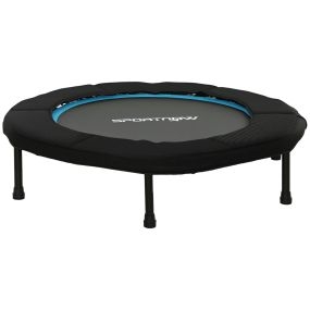 Trampolín de Fitness Plegable Ø102 cm Cama Elástica con Marco de Acero Antideslizantes para Entrenamiento Piernas Cuerpo en Hogar Oficina Gimnasio Azul