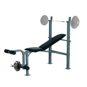 Banco de pesas ajustable multifuncional con respaldo regulable carga 300 kg 165x68x114 cm