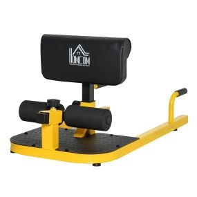 Máquina 3 en 1 para sentadillas y abdominales multifuncional amarilla