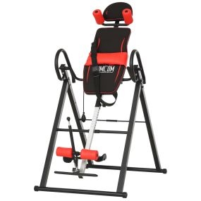 Tabla de inversión plegable con bloqueo de inclinación, ángulo ajustable hasta 90°, rojo