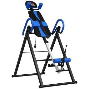 Tabla de inversión plegable con bloqueo de inclinación, ángulo ajustable hasta 90°, azul