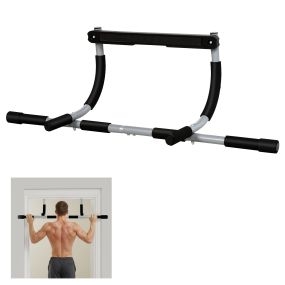 Barra de Dominadas en Techo Barra para hacer Dominadas Barra de Tracción para Ejercicio Entrenamiento en Casa Hogar Carga 110 kg 92x40x17 cm Negro