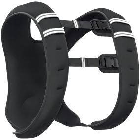 Chaleco lastrado 5 kg transpirable con 2 correas ajustables y bandas reflectantes negro