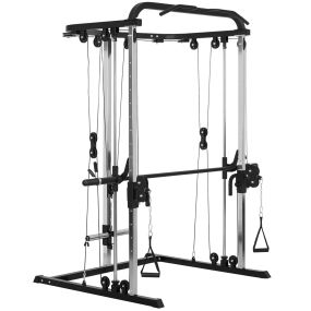 Smith Machine multiestación de musculación con soporte para sentadillas y barra para pesas negro