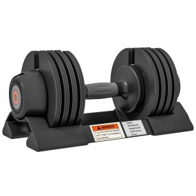 Mancuerna ajustable 10 kg con 4 niveles de peso, ajuste rápido, base y mango antideslizante