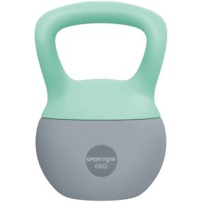 Pesa rusa 6 kg soft con relleno de arena metálica y mango antideslizante verde y gris