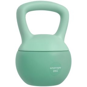 Pesa rusa 8 kg soft con relleno de arena metálica y mango antideslizante verde para entrenamiento