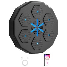 Boxeo Pared Musical con Conexión Bluetooth, Máquina Boxeo Musical Pared con Luces LED, para Adultos y Niños en Casa, Oficina, Gimnasio