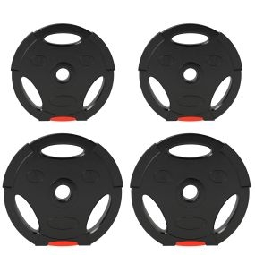 Juego de discos de pesas 4 piezas 15 kg 2x5 kg 2x2,5 kg orificio 25 mm para mancuernas y barras