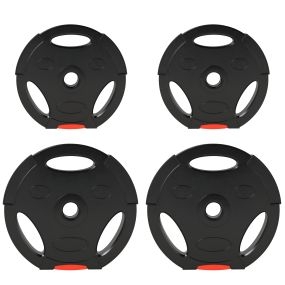 Juego de discos de pesas 4 piezas 30 kg 2x10 kg 2x5 kg orificio 25 mm para mancuernas y barras