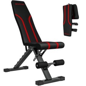 Banco de pesas ajustable plegable para entrenamiento de cuerpo completo negro