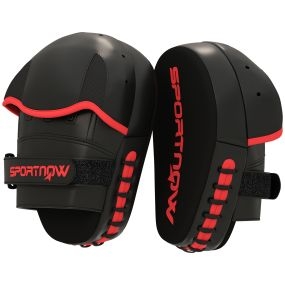 Manoplas de boxeo curvadas para entrenamiento Muay Thai MMA negro