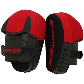 Manoplas de boxeo curvadas para entrenamiento Muay Thai MMA y artes marciales rojas