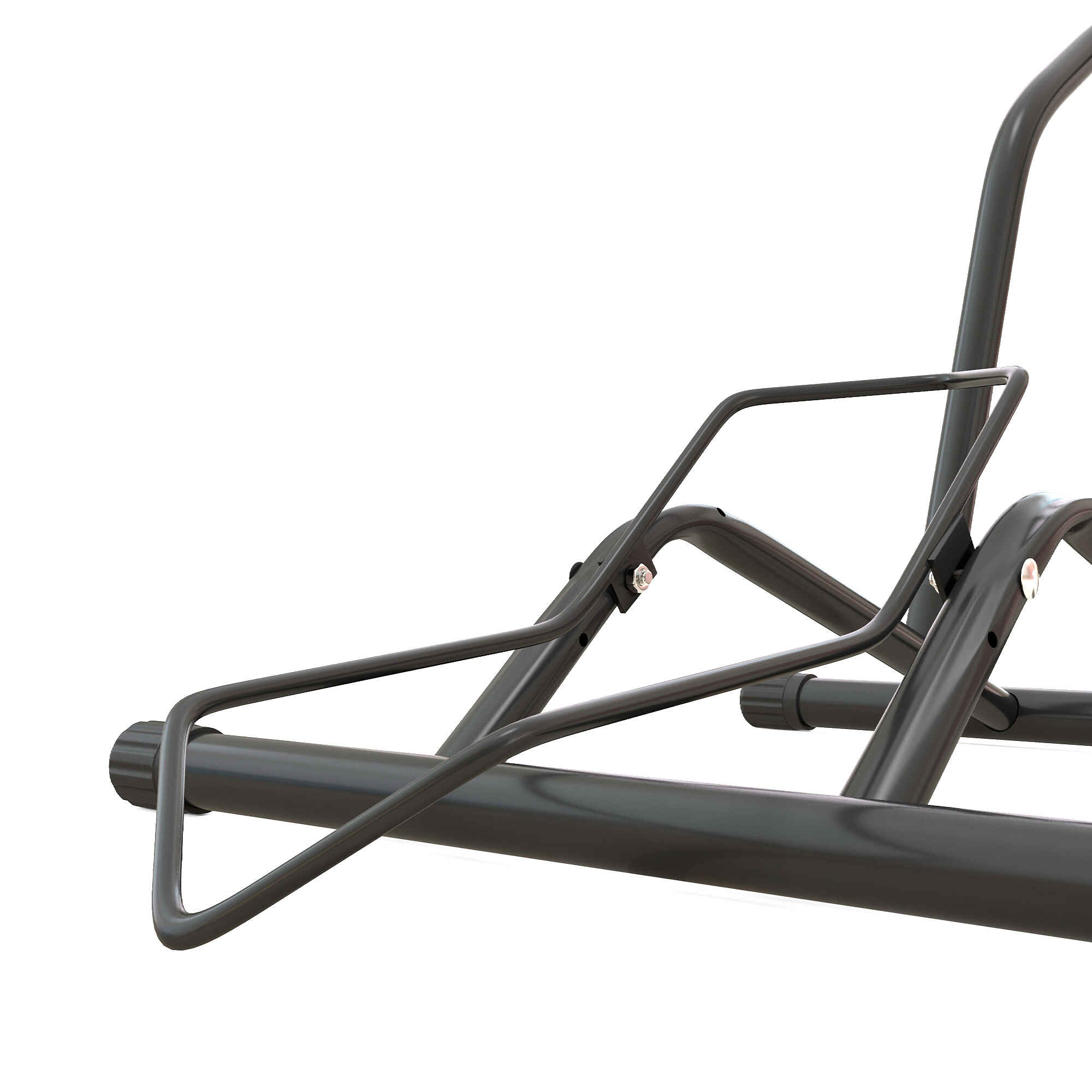 Aparcamiento para bicicletas de acero portátil para interior y exterior 59x41x38 cm negro