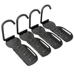 Soportes de pared para bicicletas de 4 piezas, gancho plegable hasta 30 kg, negro