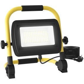 Foco LED ajustable 50 W 4250 lúmenes IP65 6500K portátil amarillo y negro