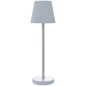 Lámpara de mesita de noche inalámbrica táctil LED USB-C recargable gris