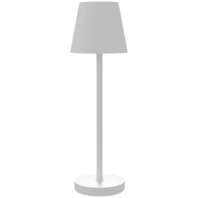 Lámpara de mesita de noche inalámbrica táctil LED USB-C recargable blanco