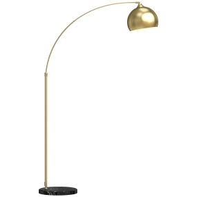 Lámpara de pie arco moderna E27 40 W ajustable 110-115x35x170-180 cm dorado