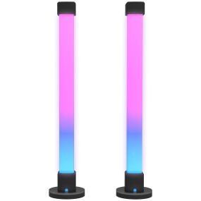 Conjunto de lámparas de mesa LED inteligentes blancas con control remoto, app Bluetooth y temporizador