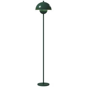 Lámpara de pie moderna 155 cm con pantalla de cuenco verde y casquillo E27 sin bombilla
