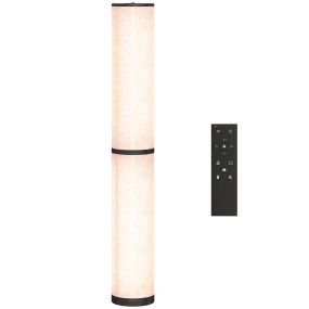 Lámpara de pie moderna beige con brillo, temperatura ajustable 3000K-6000K, mando y temporizador