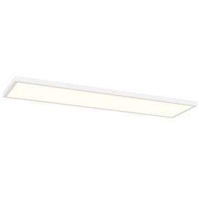 Juego de 4 plafones LED de techo regulables 3000K/4000K/6000K 5200 lm 48 W blanco 120x30x3,7 cm