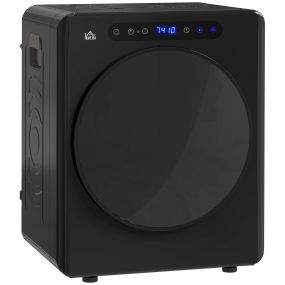 Secadora de evacuación 3 kg 1000 W con función antiarrugas, esterilizar, temporizador y pantalla LED táctil, tambor inox negro