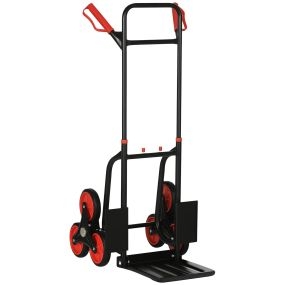 Carretilla plegable para escalera con ruedas, carga 120 kg, portátil para entrega, almacén y mudanza