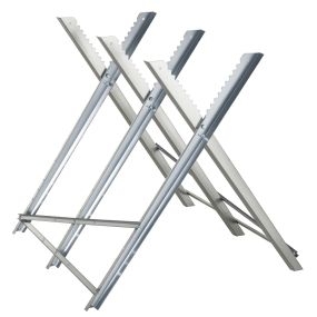 Caballete para sierra plegable de metal plata 83x83x79 cm carga 100 kg