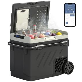 Nevera portátil eléctrica 49L 12/24/240V con compresor doble zona y control por app