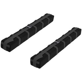 Barras transversales de techo para coche 2 piezas carga 75 kg 85x10x8 cm tela 600D negro