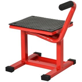Plataforma elevadora ajustable 27,5/39,5 cm para motocicleta con manivela, carga 150 kg