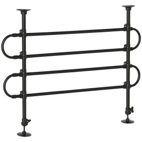 Barrera protectora de coche para perros de acero ajustable 87-135 x 60-105 cm negro