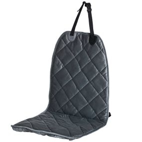 Funda de asiento delantero para perro antideslizante con ancla y correa 105x46 cm gris