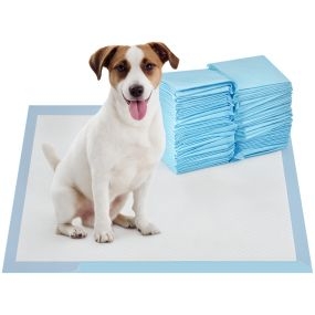 Empapadores para perros 100 unidades 45x60 cm 6 capas secado rápido a prueba de fugas azul