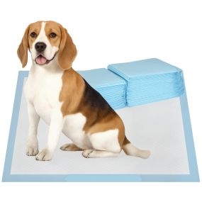 Empapadores para perros 80 unidades 60x60 cm diseño de 6 capas azul a prueba de fugas